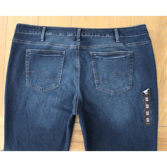 Silver Jeans Co. Suki Mid Rise Straight Leg Jeans Plus Size 24 - Picture 7 of 8